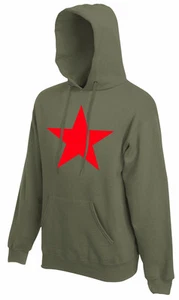 Sudadera con capucha RED STAR estrella roja, oliva - Imagen 1 de 1