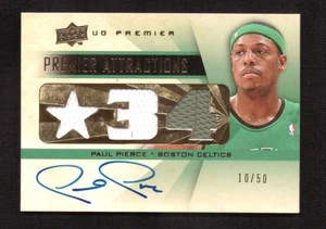 2008-09 Upper Deck Paul Pierce Premier Attractions Auto 10/50 Celtics - Picture 1 of 2