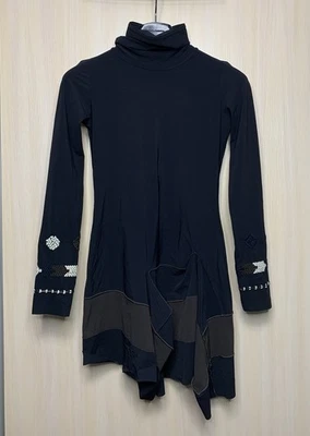 Marithe Francois Girbaud Avantgarde Asymmetric High Neck Long Sleeve Mini Dress  - Image 1 of 4