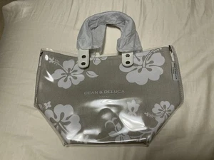 NWT DEAN & DELUCA Hawaii Exclusive 3-Way Tote Bag Clear Tote Hibiscus Pouch Grey - Picture 1 of 4