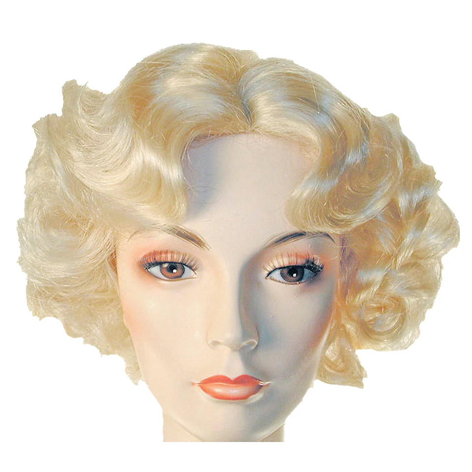 1930'S Finger-Waved Pageboy Wig Platinum Blonde 613  - Lacey Wigs - Image 1 of 1