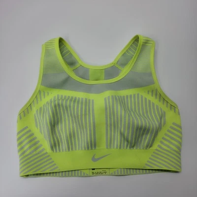 Nike Sports Bra Womens M Green FE/NOM Flyknit High Support Performance Workout - Image 1 of 4
