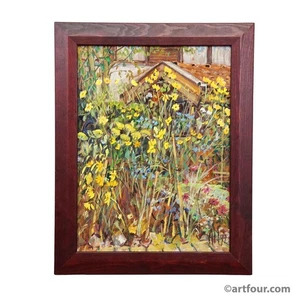 Gran pintura al óleo de un paisaje de jardín, Alexander Michael 1997 - Imagen 1 de 6