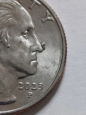 2023-P Edith Kanaka'ole Washington Quarter - Die Chip Wart on Nose Error - Image 1 of 3