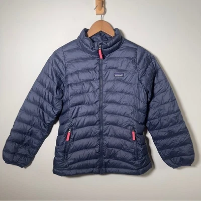 Patagonia Kids Down Sweater Jacket Blue XL (14) Recycled Down - Image 1 of 4