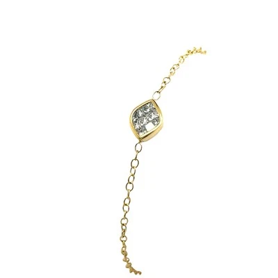 Diamond Bracelet Set With 0.50ct Princess Natural Diamonds in 18ct Yellow Gold - Image 1 of 4