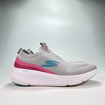 Skechers Go Run Elevated Hot Streak Gray Pink Running Shoes Women's Size 9 - Image 1 of 4