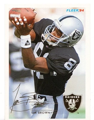 1994 Fleer #232 Tim Brown Los Angeles Raiders (3) - Image 1 of 2