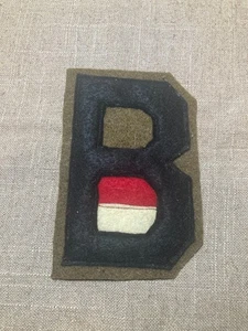 WWI US Army Aufnäher Second 2nd Army "B" Engineers Patch AEF Wollfilz - Bild 1 von 1