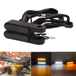 LED Motorcycle Turn Signals Handlebar Light For Harley Fat Bob Sportster 1200 - Picture 1 of 16