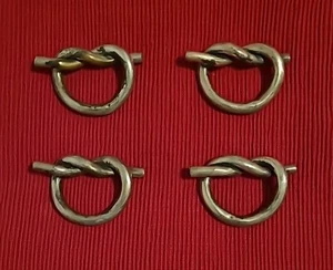 4 rustikale Silber Liebe Knoten Serviettenringe bezaubernd einzigartig Hochzeit Braut Geschenk Dekor - Bild 1 von 5
