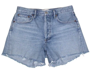 AGOLDE Womens Size 27 REESE Button Fly Cut-Off Jean Shorts - Picture 1 of 2