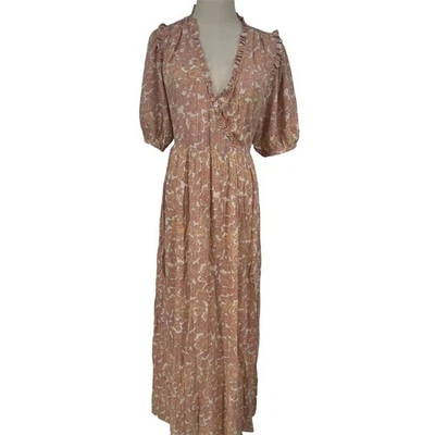 Maxi Vestido Para Mujer Atelier Rêve Floral M Rosa Fiesta Recorte Espalda NUEVO - AC Foto 1 de 4