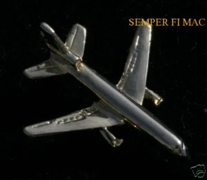 DC-10 DOUGLAS AIRLINER GOLD PLATED 3D HAT LAPEL PIN UP MADE IN US TIE TAC GIFT - Picture 1 of 24