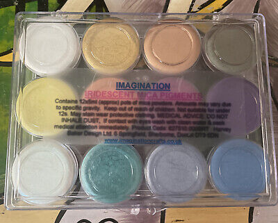 Polvo De Mica Conjunto De 12 Pigmentos Iridiscente De Imaginación Crafts • 5.25€