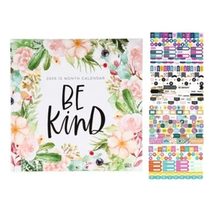 2025 Wall Calendar Farmhouse Style Monthly Calendar with 250+ Organizer Stickers - Picture 1 of 8