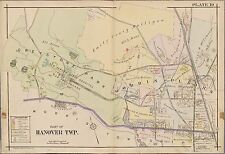 1910 HANOVER TOWNSHIP NEW JERSEY, GREYSTONE PARK MORRIS PLAINS COUNTY ATLAS MAP