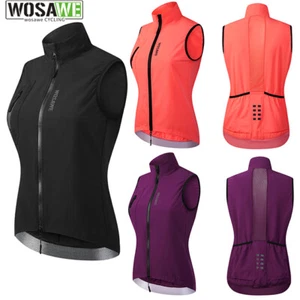 WOSAWE Cycling Breathable Vest Lightweight Water Repellent YKK Full Zipper Coat - Picture 1 of 18