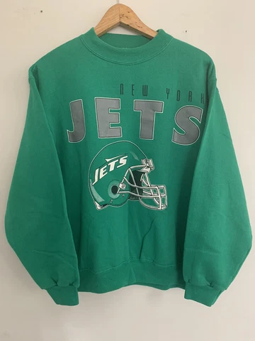 Vintage 90s NFL New York Jets Crewneck Sweatshirt Size Large Cover