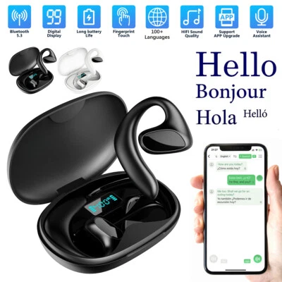 Bluetooth Translator Earbuds 144 Languages Real Time Smart  Online Translation - Image 1 of 4