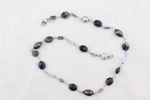 SILPADA Sterling Silver Sodalite Iolite Pearl Chalcedony NECKLACE N1308 16" - Picture 1 of 9