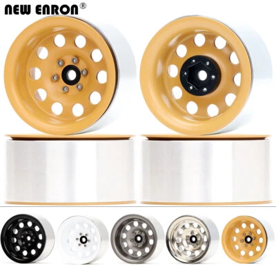 Metal 2.2" Beadlock Wheel Rim Tires For RC 1/10 Axial SCX10 II RR10 Wraith TRX4 - Image 1 of 4