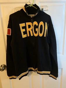Vtg Ergon Italy Letterman’s Jacket Size XL Striped Collar And Cuffs Super Rare! - Picture 1 of 5