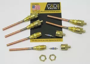 Valvola di accesso rame C&D CD3603 PKG da 6 3/16"" estensione tubo con tappo flare 1/4 - Foto 1 di 2