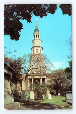 St Phillip Church Charleston South Carolina SC UNP Chrome Postcard R1 - Image 1 of 2