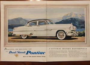 1953 vintage Pontiac stampa auto pubblicità, post guerra mondiale II - Foto 1 di 1