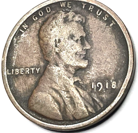1918 Lincoln Wheat Penny - G/VG Cover