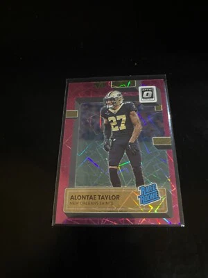 Alontae Taylor 2022 Donruss Optic Pink Velocity Prizm /79 RC Saints 300 - Image 1 of 2