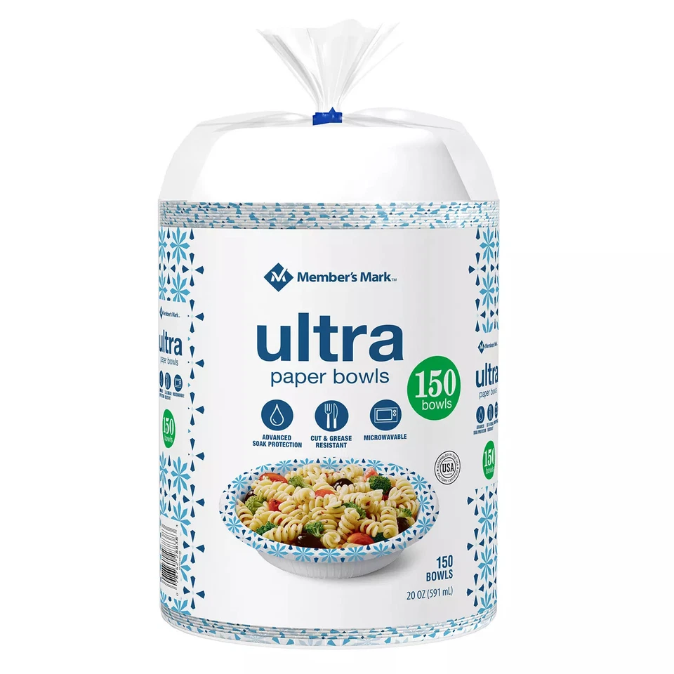 Member's Mark Ultra Soup/Salad Paper Bowls (20 oz., 150 ct.) - Image 1 of 4
