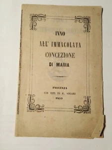 Inno all'Immacolata Concezione Maria Piacenza Solari 1855 L2/GT ° - Bild 1 von 2