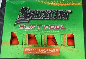 Srixon Soft Feel Pack of 12 Brite Orange Golf Balls - Picture 1 of 4