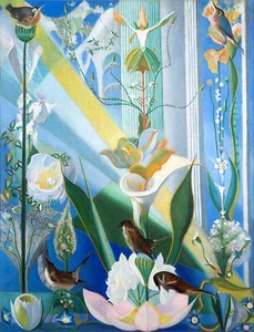 Joseph Stella - Dance of Spring, Song of the Birds (1924) - 17" x 22" Art Print - Picture 1 of 1