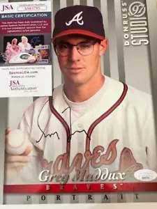 GREG MADDUX Atlanta Braves Signed Autographed 1997 Donruss Studio Portrait JSA - Picture 1 of 5