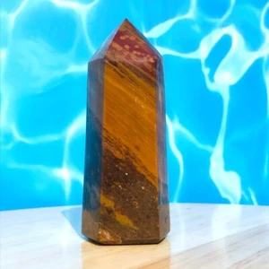 Obelisco quarzo diaspro marino naturale 150 g raro cristallo quarzo bacchetta punto guarigione - Foto 1 di 12
