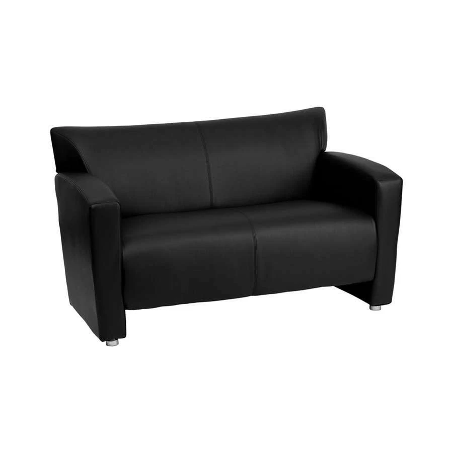 Mueble Flash HERCULES Majesty Series Love Seat de cuero negro [222-2-BK-GG] Foto 1 de 1
