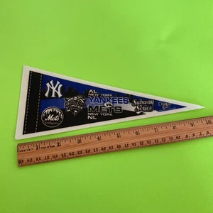 2000 New York Yankees VS NY Mets 9” pennant Subway World Series Jeter , Piazza - Picture 1 of 6