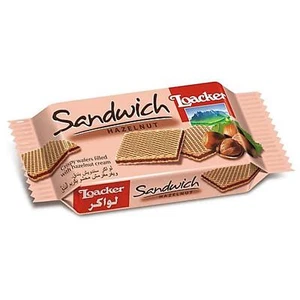Cookie Wafer Loacker Sandwich Hazelnut Hazel 75 Gr Pods Cream Hazelnut - Picture 1 of 1