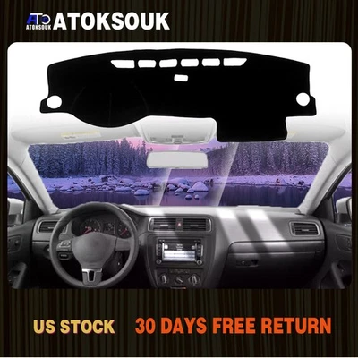 Dash Cover Mat For Volkswagen JETTA 2012-2018 Dashboard Interior Pad Black - Image 1 of 4