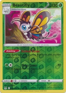 Beautifly 008/196 Reverse Holo Lost Origin Pokemon Card NM - Picture 1 of 1