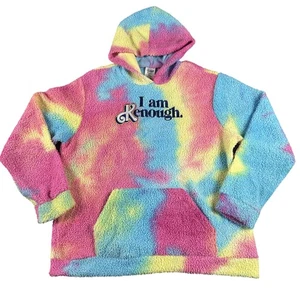 Barbie The Movie Hoodie Mens XL Tie Dye I Am Kenough Sherpa Fleece Pullover - Picture 1 of 8