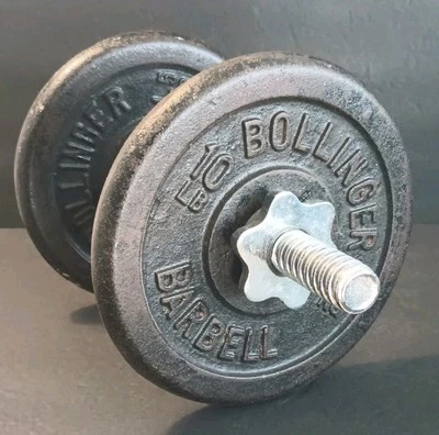 Bollinger Barbell 2x 10lb. & Chrome Threaded Bar Standard Weight Plates - Image 1 of 4