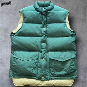 Vintage Woolrich Puffer Vest Mens Medium Green Down USA Outdoor Winter Loden 90s - Picture 1 of 12