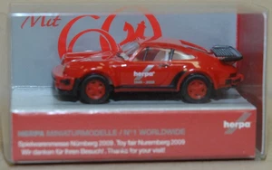 Herpa Porsche 911 Turbo 60 Anni Spielwarenmesse 2009 HO 1:87 NUOVO - Foto 1 di 2