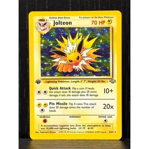 1999 Pokemon Jolteon Holo Jungle 1st Edition 4/64 LP/NM - Picture 1 of 13