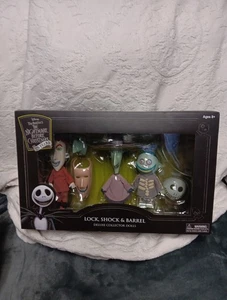 Nightmare Before Christmas Lock, Shock & Barrel Deluxe Dolls DIAMOND SELECT NEW  - Afbeelding 1 van 17