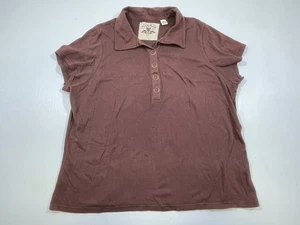 Derek Heart Damen Plus braun Baumwolle Kurzarm Stretch T-Shirt 3X - Bild 1 von 12